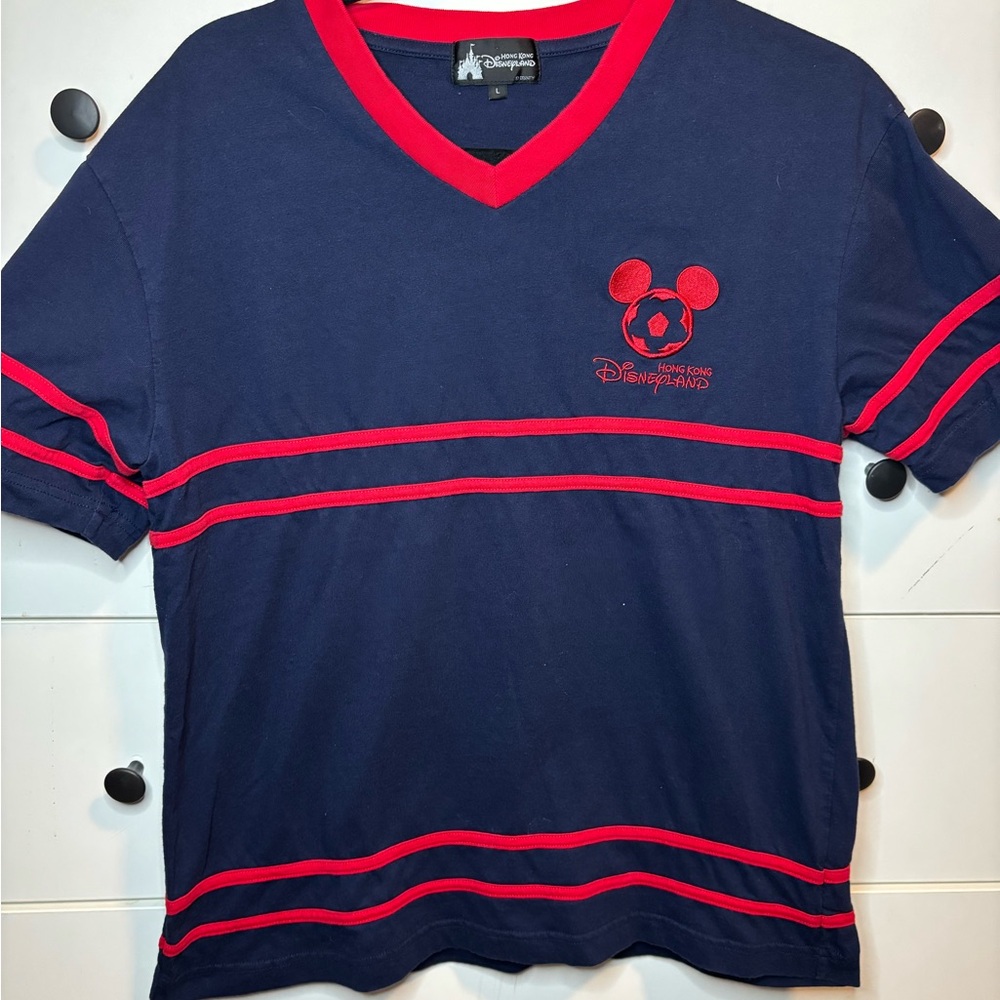 Disney Hong Kong Blue and Red Mickey Mouse Tee